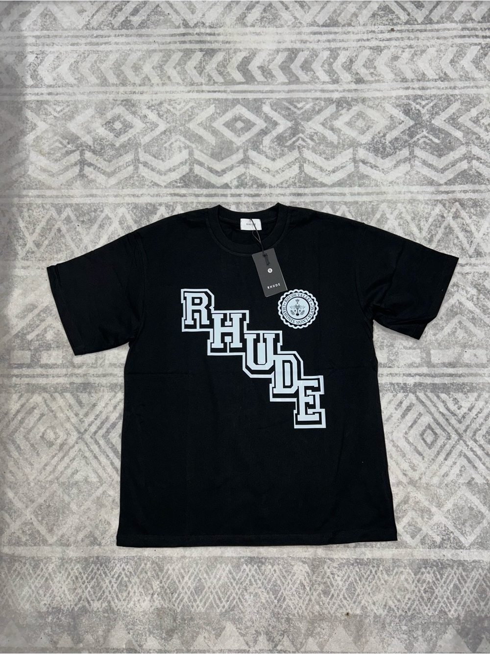 Rhude Black Logo Graphic Tee